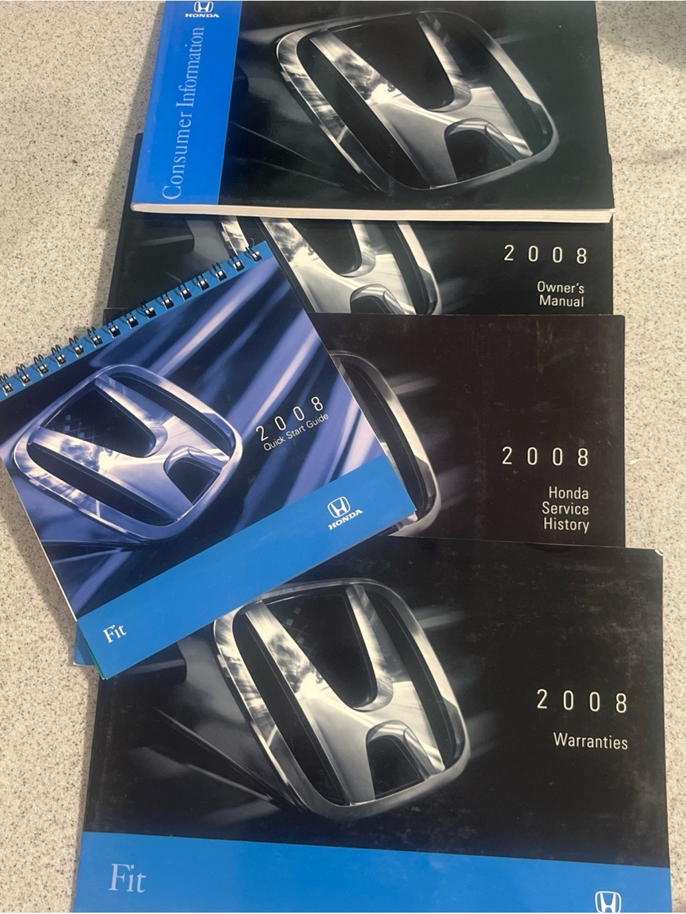 2008 Owner's Manual & Service Guide Set - Blue/Black